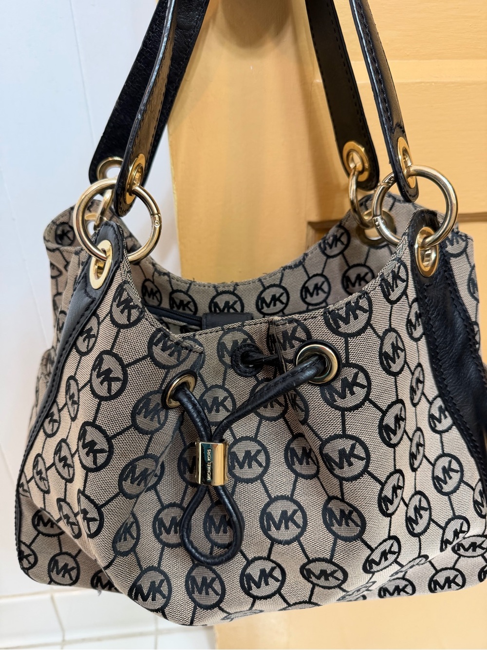 Michael Kors bag, logo canvas and leather